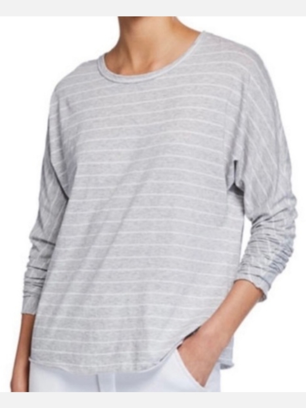 Frank & Eileen Tee Lab French Terry Dolman Sleeve Pink Striped Top